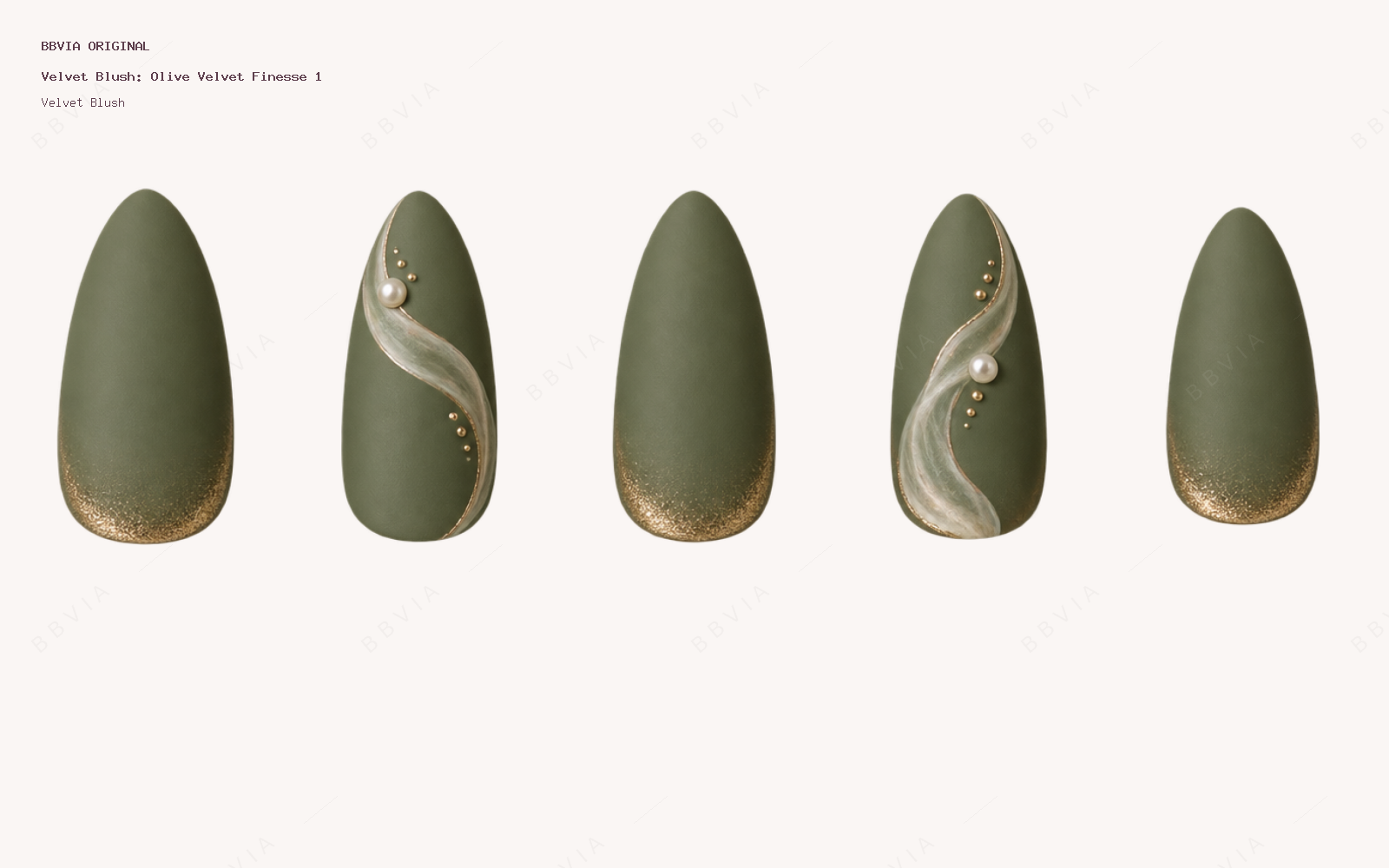 Olive Velvet Finesse 1 — full design preview